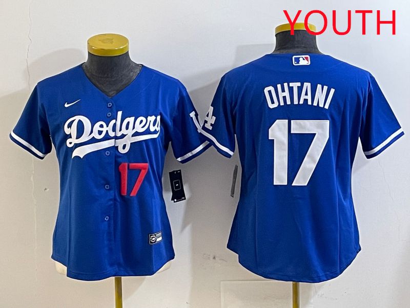 Youth Los Angeles Dodgers 17 Ohtani Blue Game 2025 Nike MLB Jersey style 3187